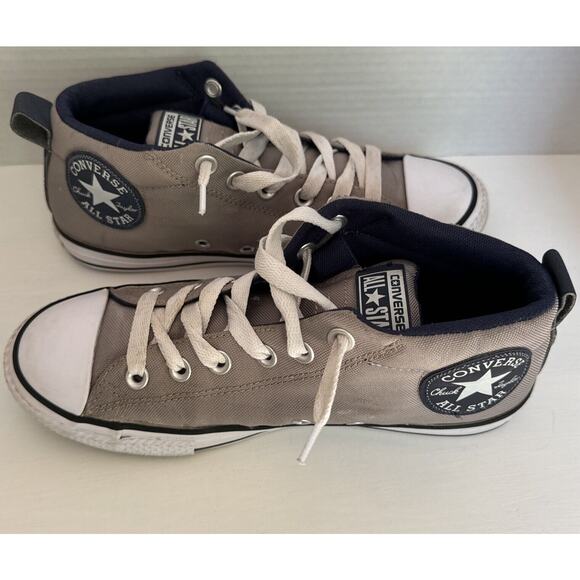 Converse Junior Shoes Size 5 Sneaker All Star Chuck Taylor Grey Blue Low top - Picture 10 of 11